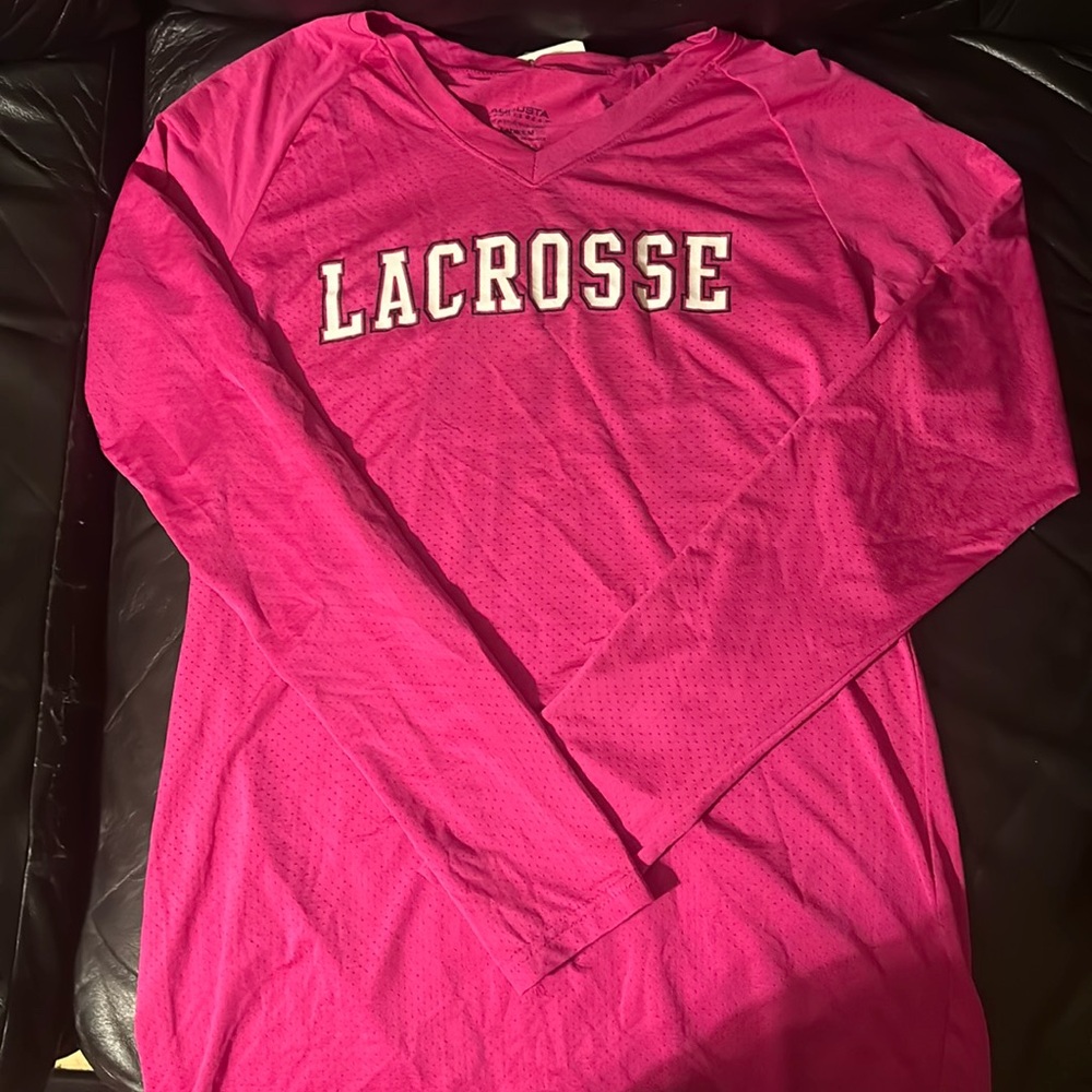 Augusta pink sportswear lacrosse long sleeve.